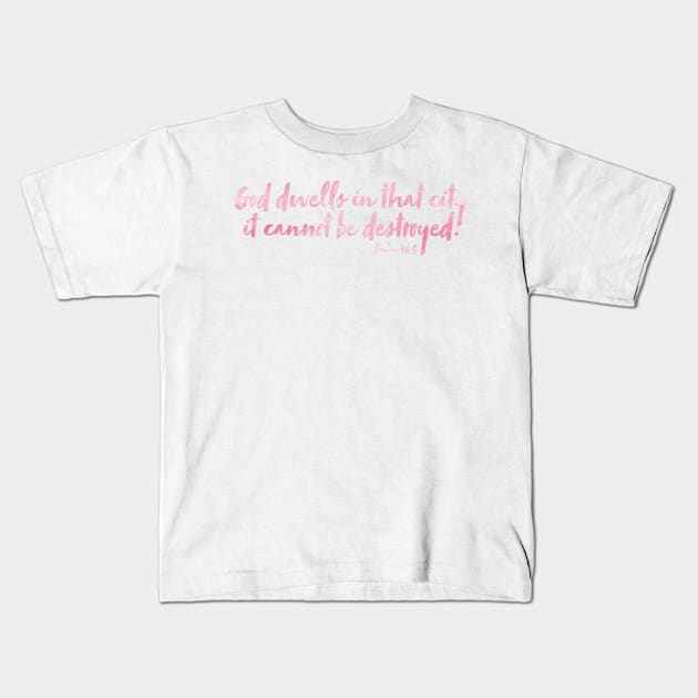 Christian Quote Watercolor Kids T-Shirt by MSBoydston